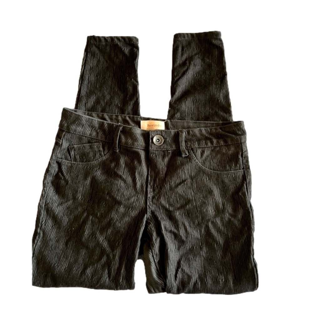 Black Skinny Corduroy Low Rise Pants Size L